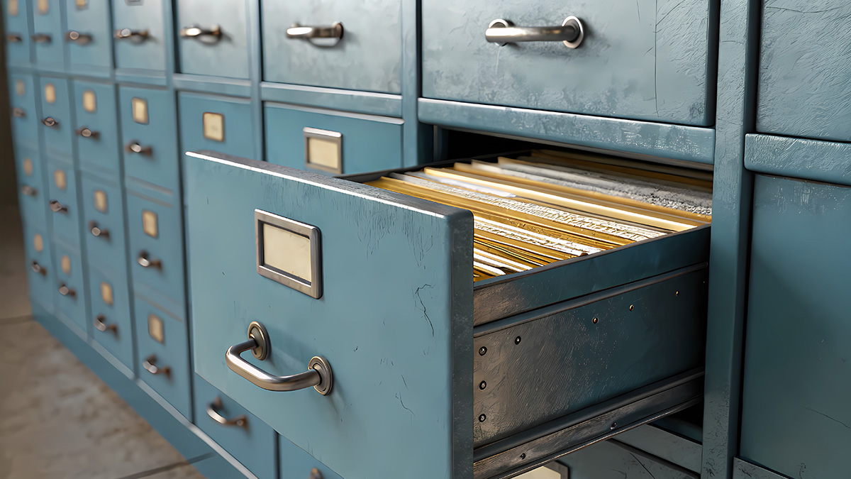 Ein alter Aktenschrank