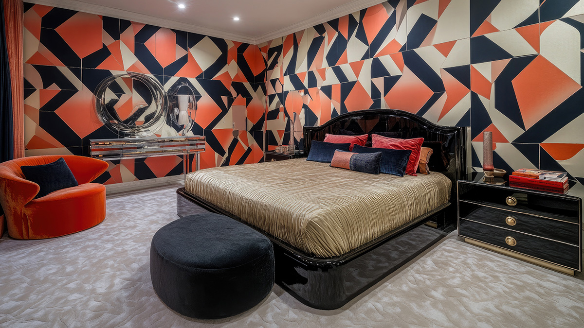 Schlafzimmer im 80er Jahre Look