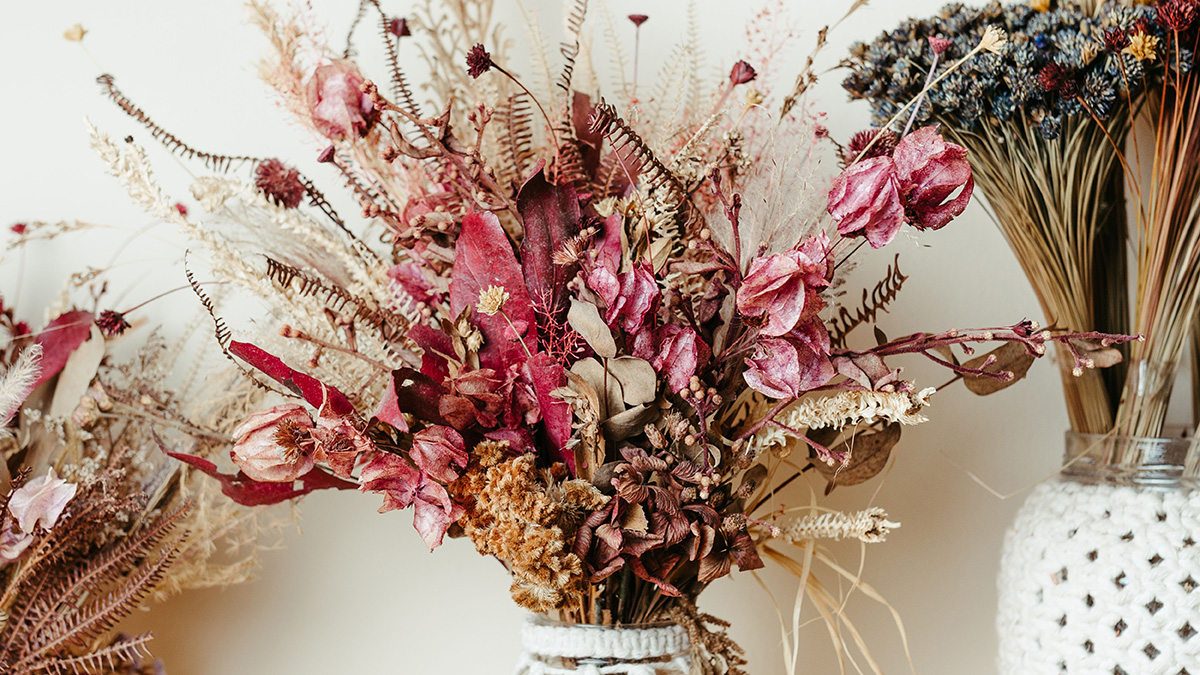 Trockenblumenstrauß