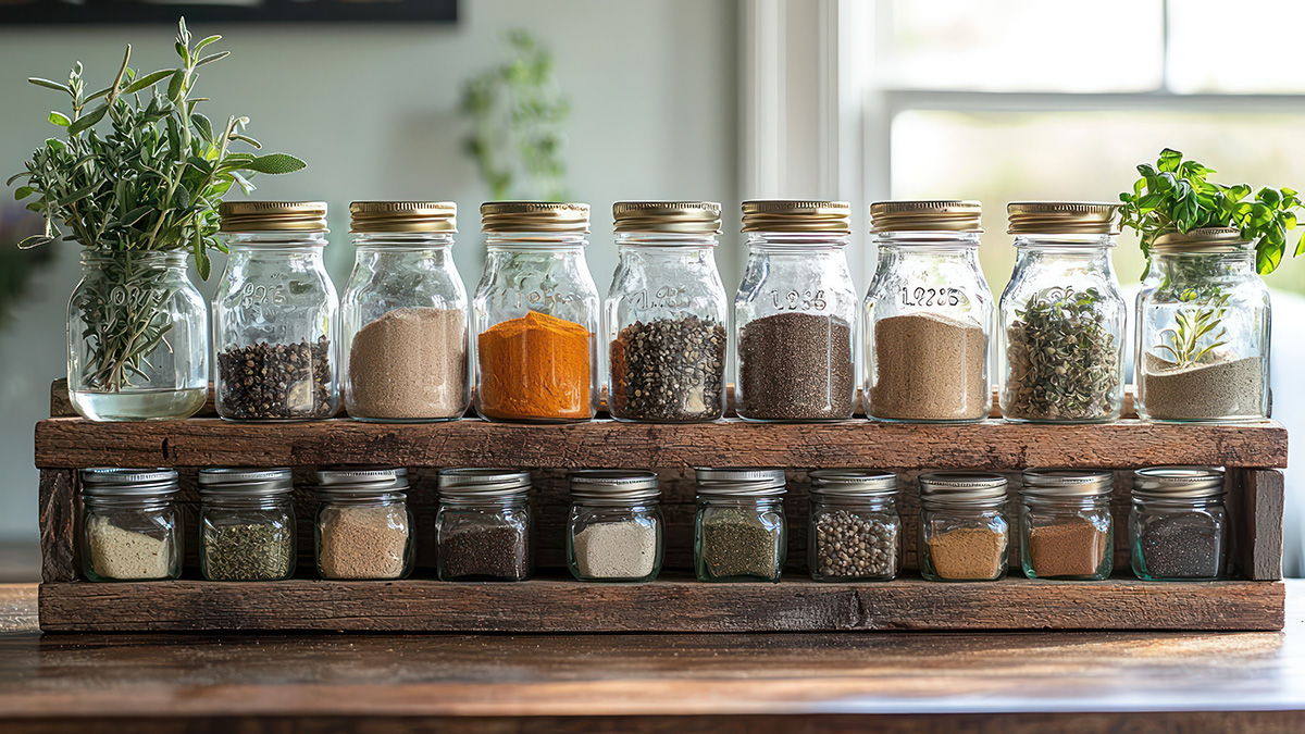 Upcycling Küche, Gewürzregal aus alten Holzbrettern