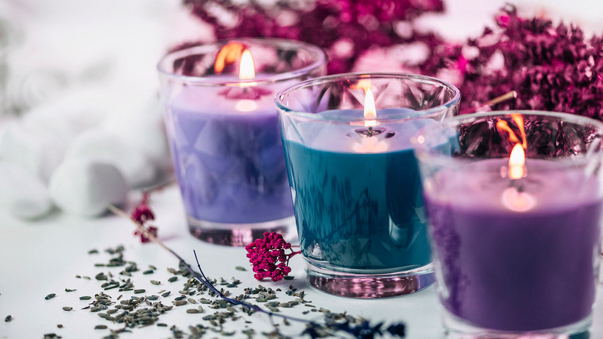 Valentinstag Wohnung, Duftkerzen