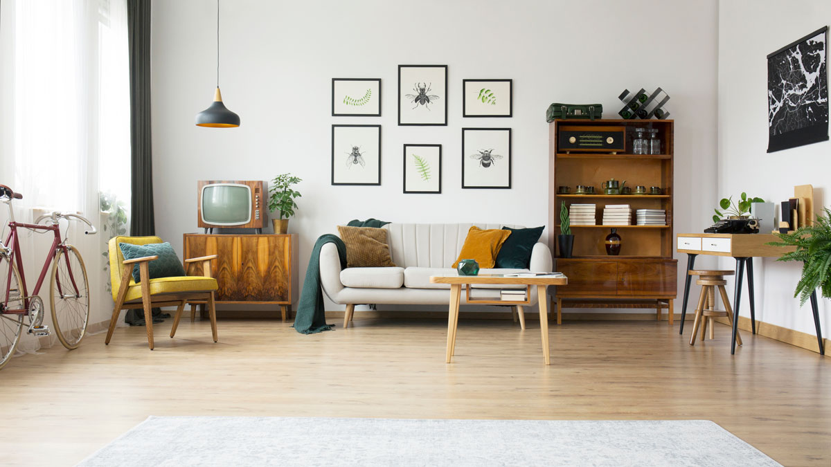 Vintage Möbel, Wohnzimmer im Vintage-Look