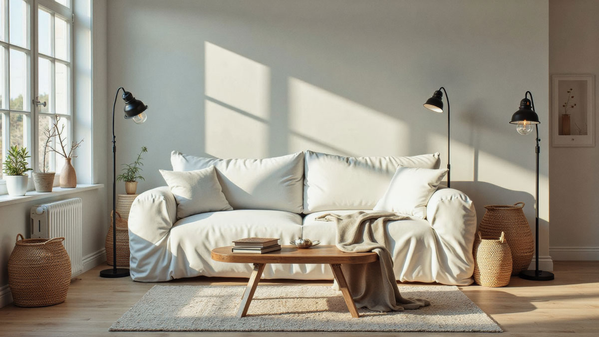 Wohnstil-Mix, Wohnzimmer im Mix aus Scandi-Style und Industrial-Look