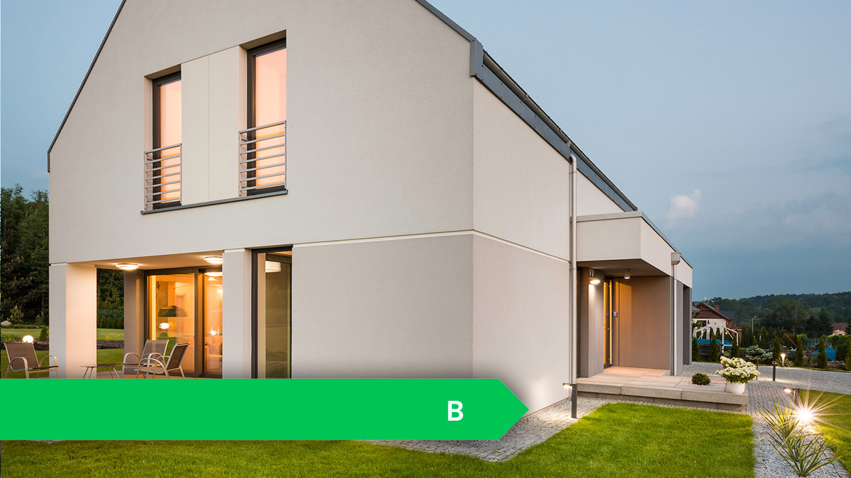Energieeffizienzklasse B, ein Haus der Energieeffizienzklasse B