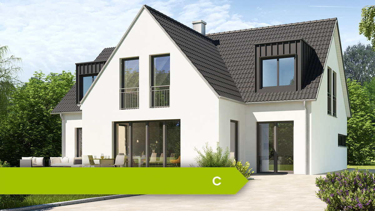 Energieeffizienzklasse C, ein Haus der Energieeffizienzklasse C