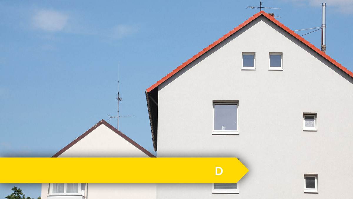 Ein Haus in Energieeffizienzklasse D