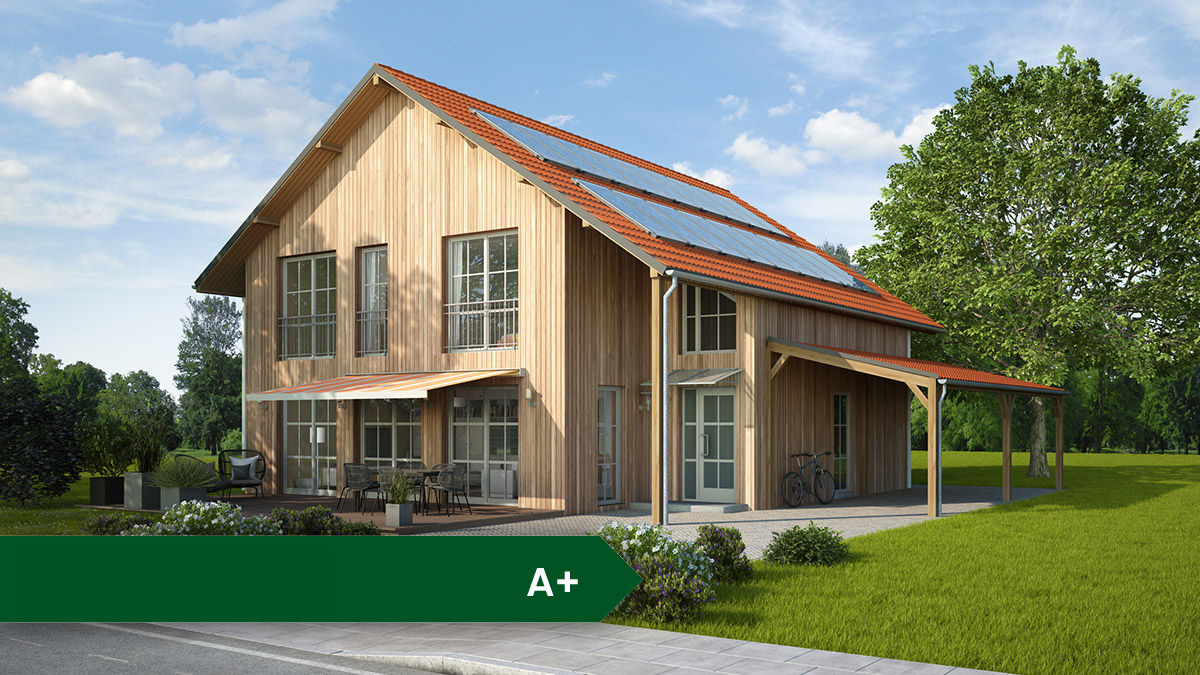 Energieklasse A+, ein Haus mit Energieklasse A+
