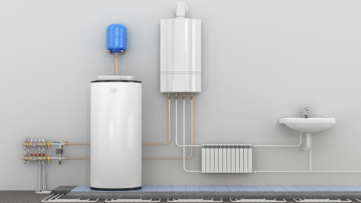 Hybridheizung, Kombination aus Wärmepumpe und Gasheizung