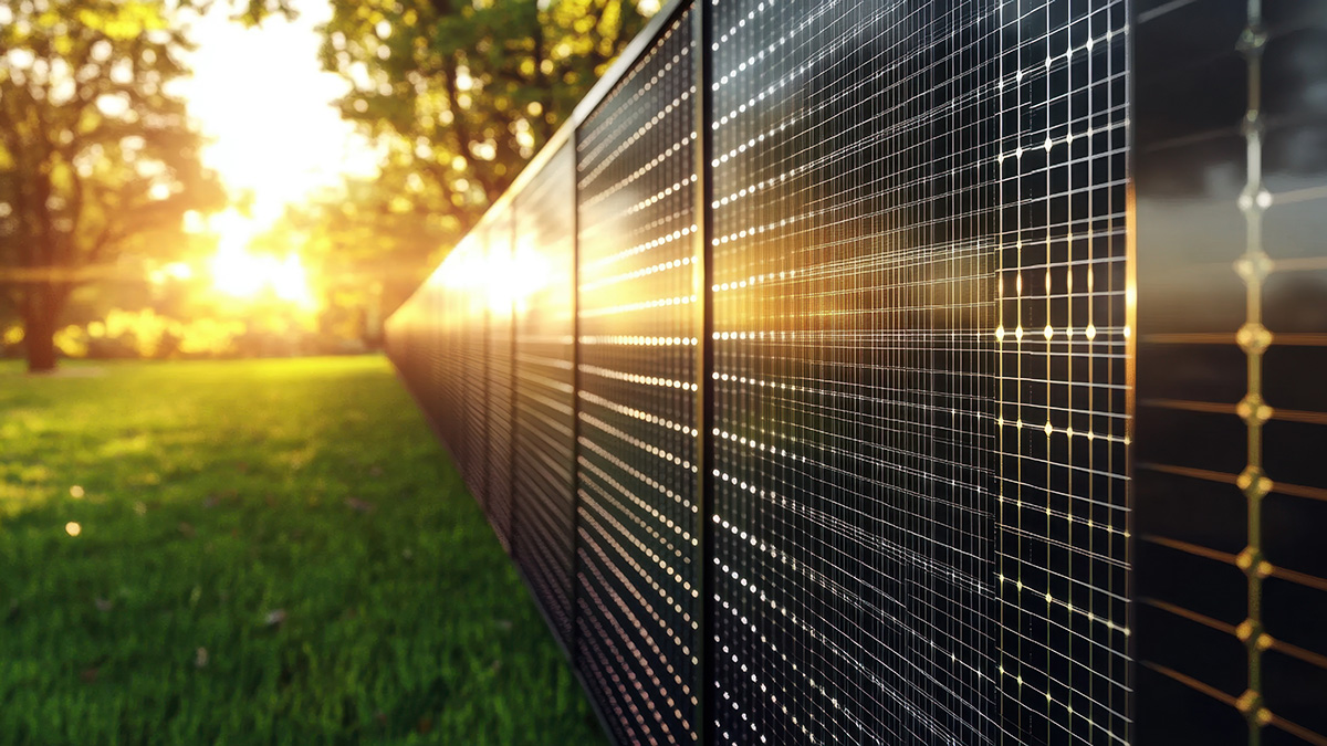 Solarzaun sorgt für Strom und Sichtschutz