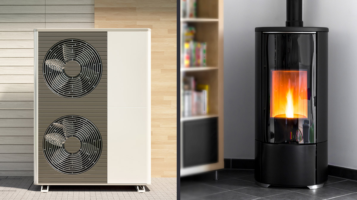 Wärmepumpe und Pelletofen