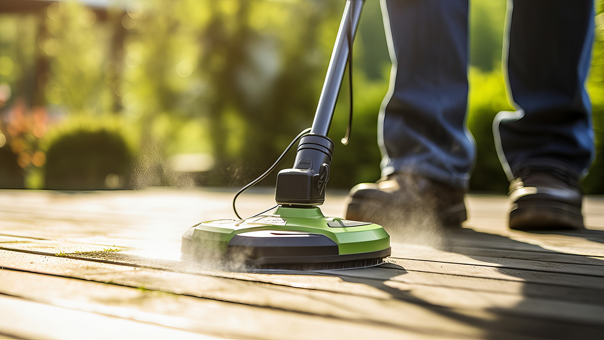 Terrasse Dampfreiniger statt Hochdruckreiniger