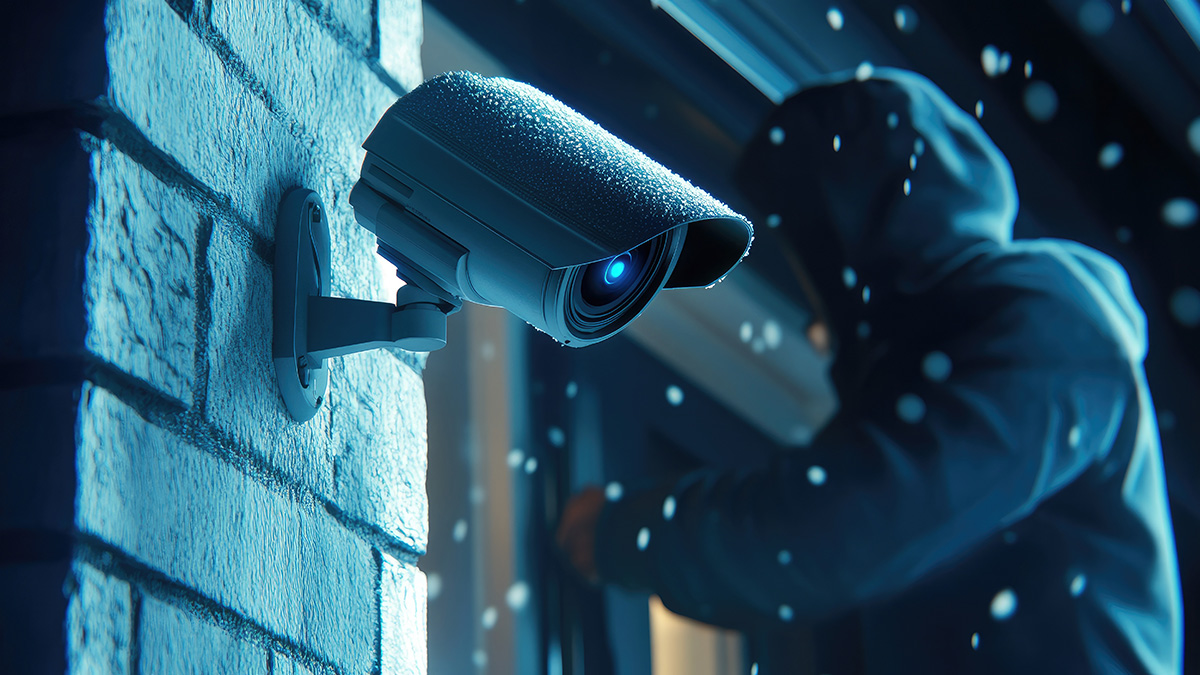 Überwachungskameras StiWa, Überwachungskamera filmt Einbrecher