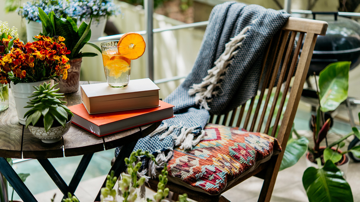 Sommer auf dem Balkon.