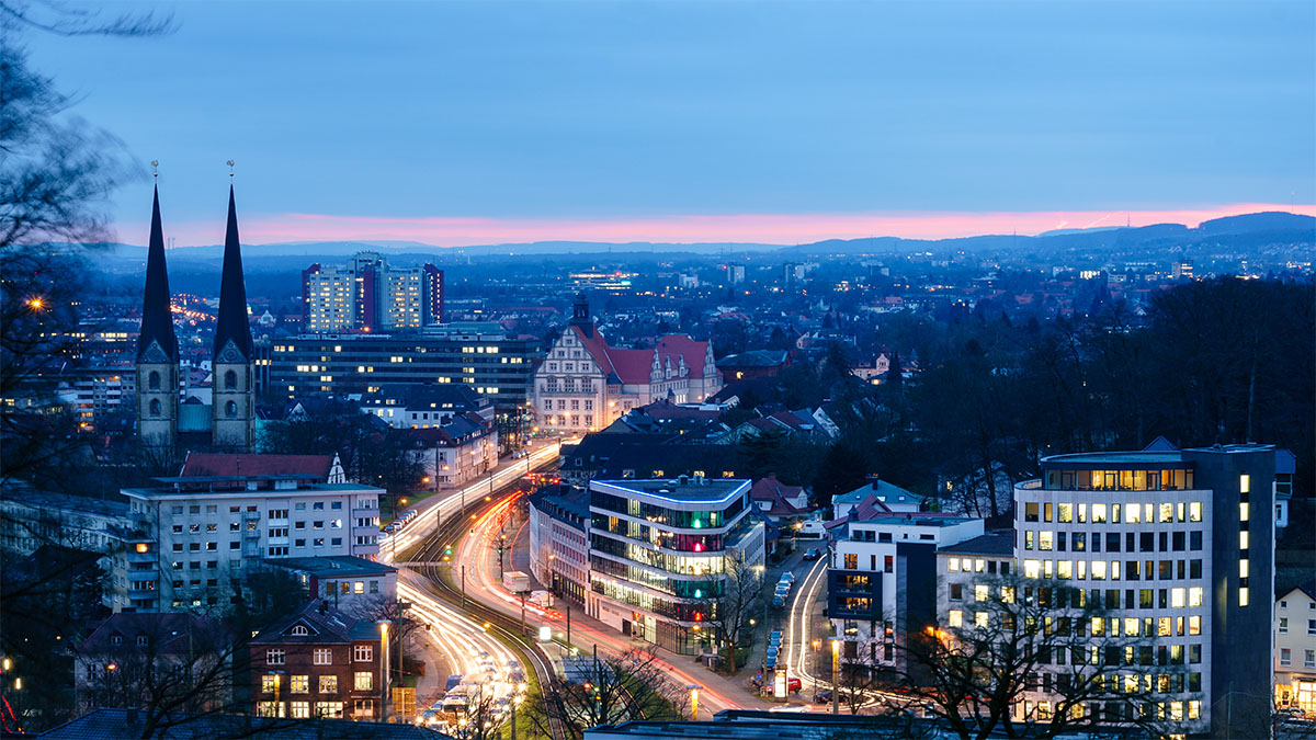 Immobilienpreise: Ein Blick auf die Stadt Bielefeld.