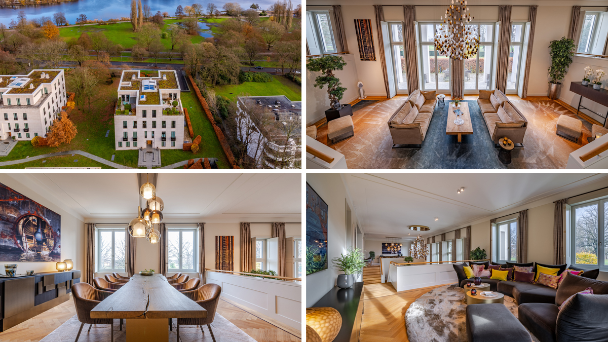 Bildercollage einer Luxus-Wohnung in Hamburg