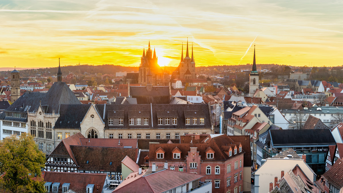 Blick über die Altstadt von Erfurt. Foto: Votimedia/stock.adobe.com