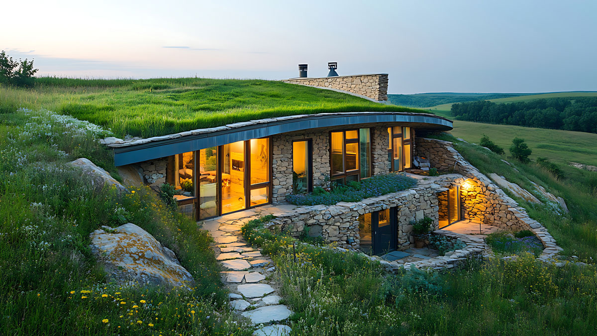 Erdhaus, ein Erdhaus