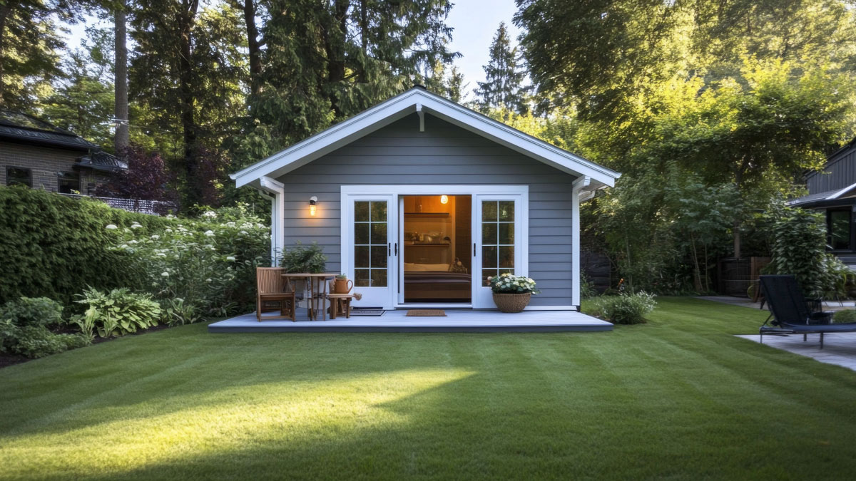 Tiny House als Gästehaus, eine Tiny House im Garten
