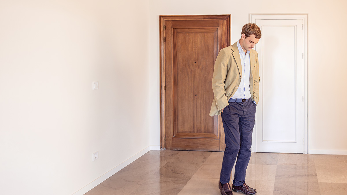 Angst private Vermieter, Vermieter in einer leerstehenden Wohnung