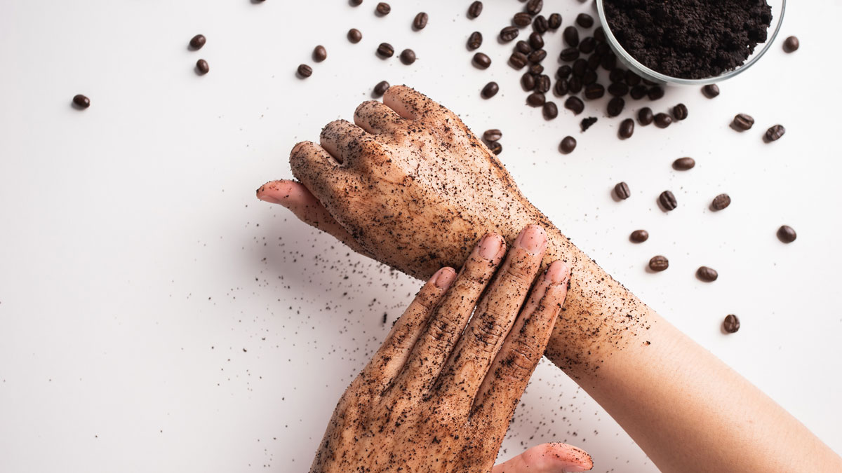 Kaffeesatz recyclen, Kaffeesatz als Peeling