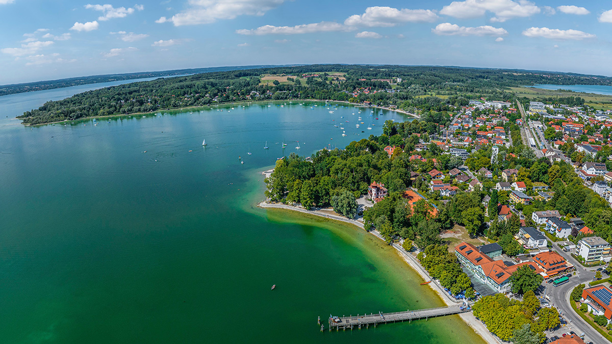 Luftbild von Herrsching am Ammersee