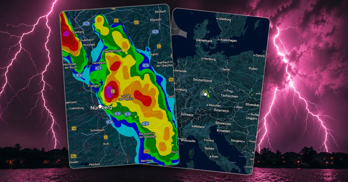 Regen-und Unwetter-Apps  zeigen dir, wo es kracht.