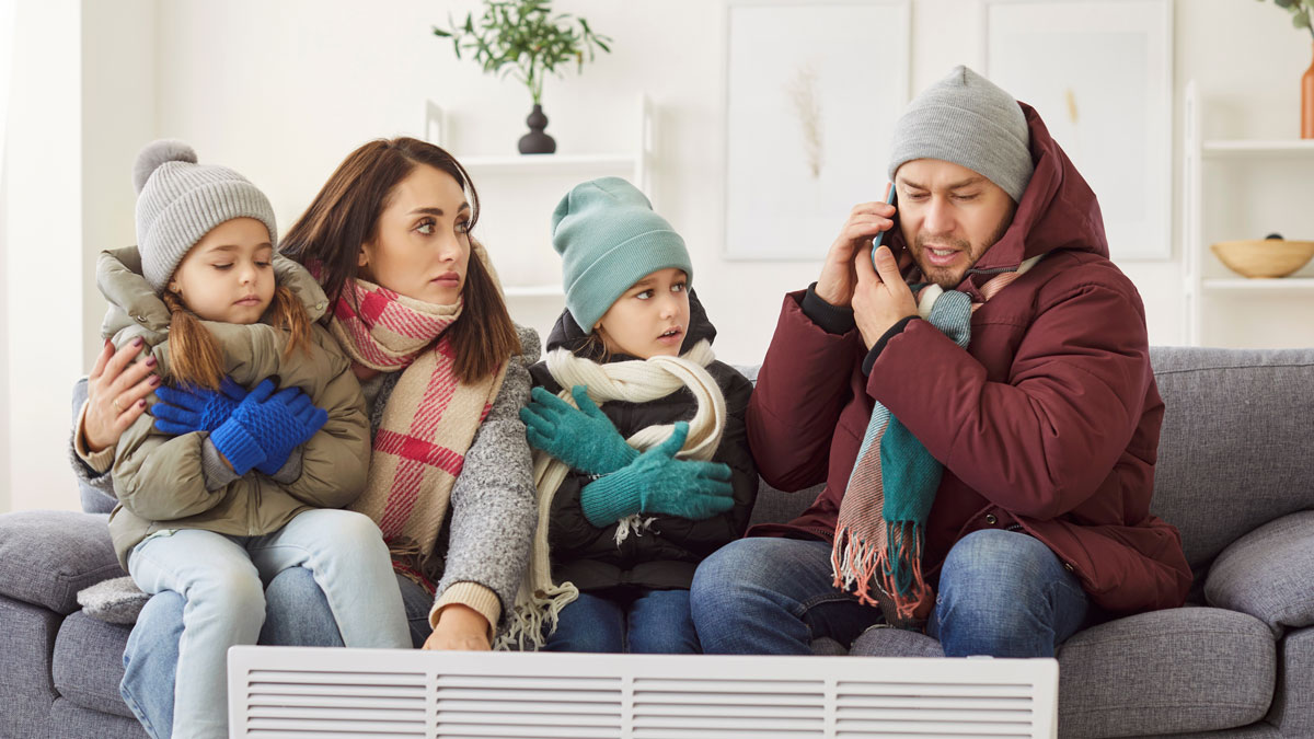 Mietminderung Überblick, Familie friert in der Wohnung, weil die Heizung nicht funktioniert