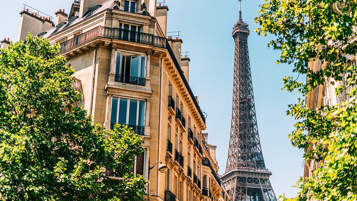 Der Eiffelturm in Paris.