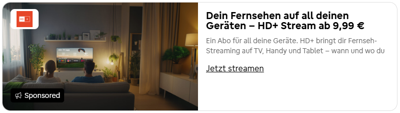 HD+ Anzeige