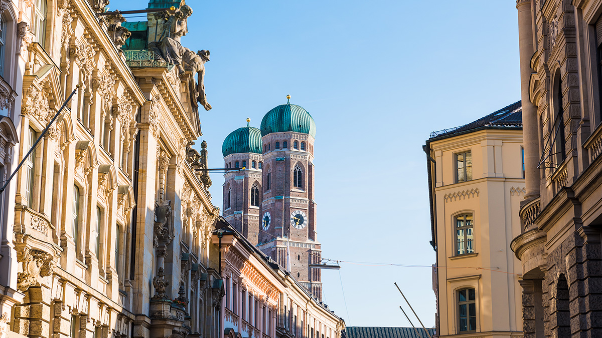 Blick in die münchner Innenstadt