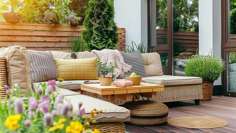 Eine kuschelige Outdoor-Lounge