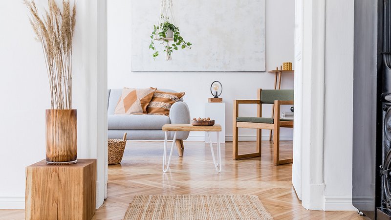 Ein Blick in ein stylisch eingerichtetes Wohnzimmer