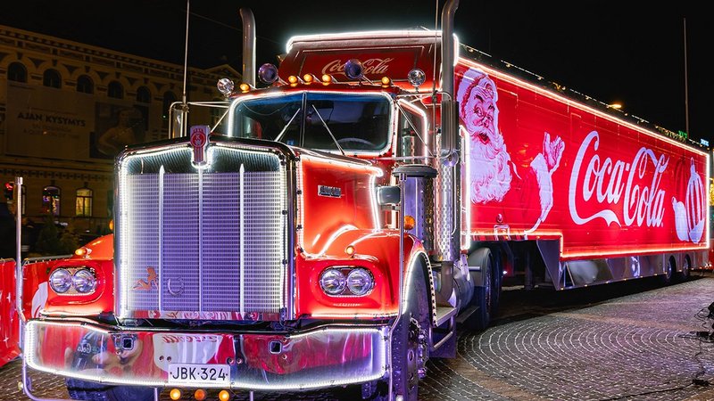 Ein Coca-Cola-Truck