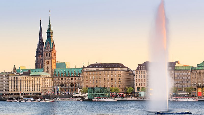 Panoramablick auf Hamburg