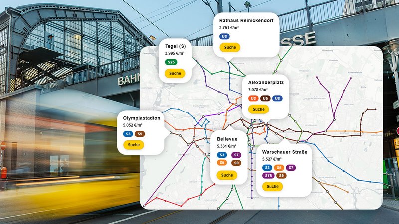 Mit der Bahn durch Berlin? Finde deine Wohnung entlang deiner Hauptverkehrslinie