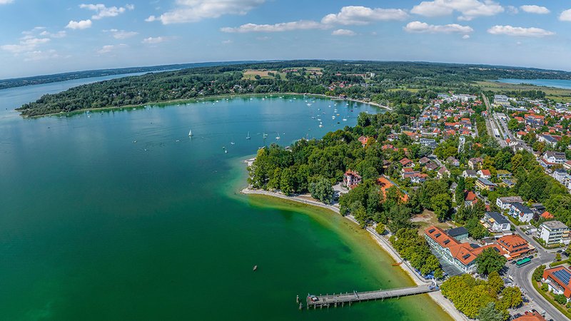 Luftbild von Herrsching am Ammersee