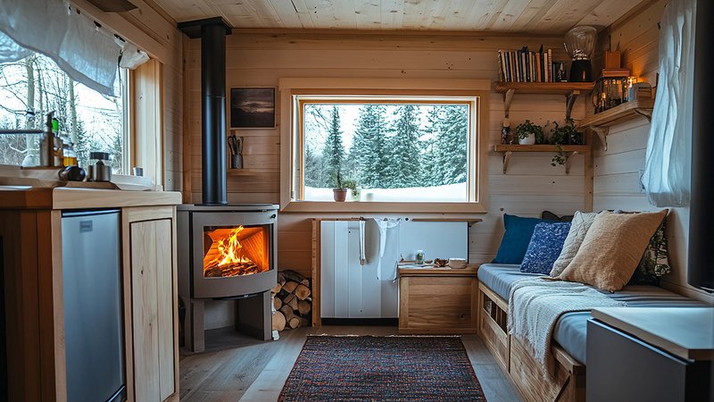 Ein Tiny House von Innen.