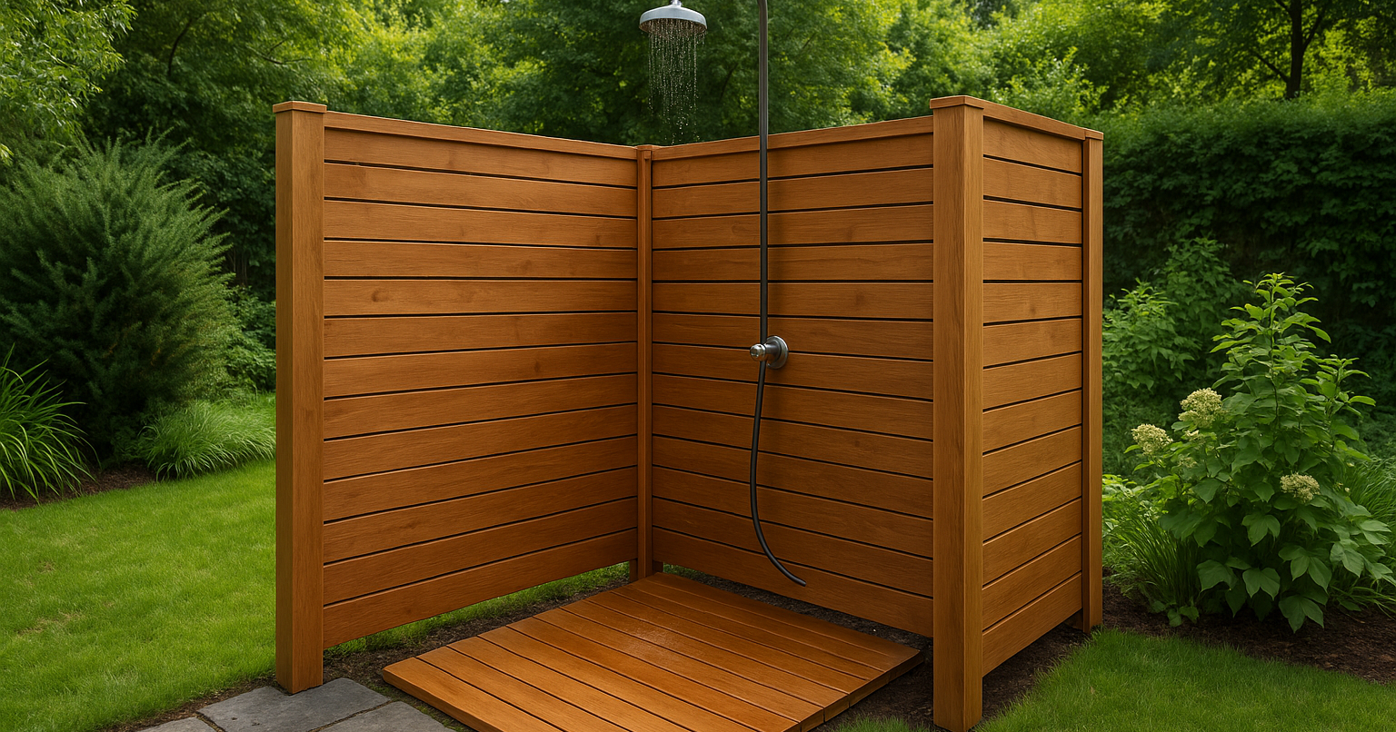 Ungestrt im Grnen duschen: Die besten Sichtschutz-Ideen fr deine  Gartendusche