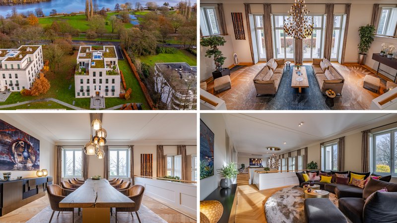 Bildercollage einer Luxus-Wohnung in Hamburg