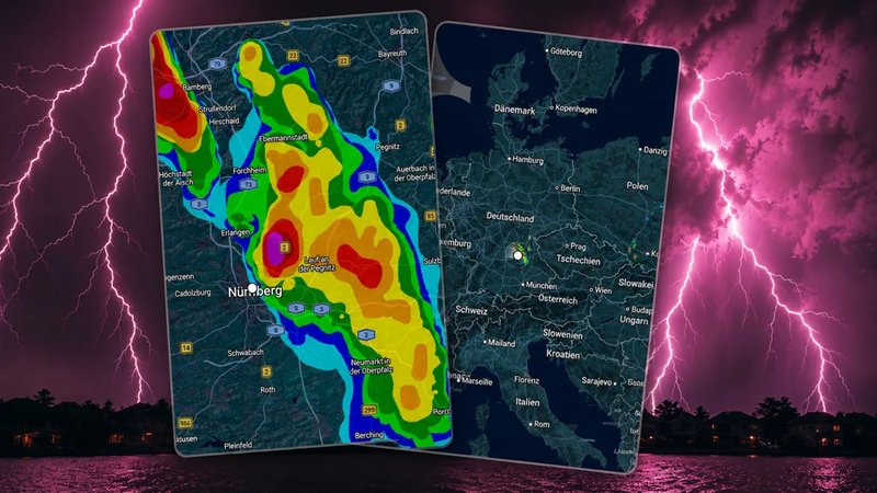 Regen-und Unwetter-Apps  zeigen dir, wo es kracht.