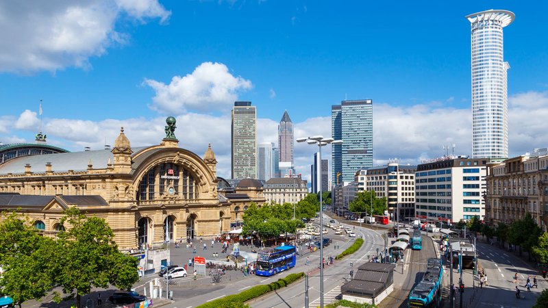 PM Kriminalität, Blick auf die Gegend rund um den Hauptbahnhof in Frankfurt am Main
