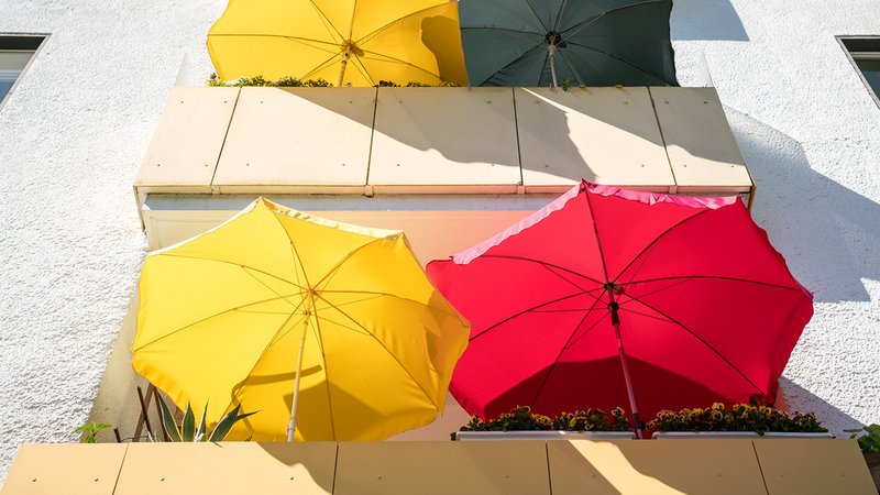 Wie viele Sonnenschirme auf dem Balkon sind zulässig?