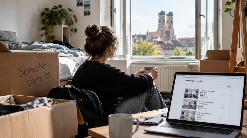 Zum Semesterbeginn suchen viele Studierende nach einer passenden Wohnung am Studienort. (Symbolbild, KI-generiert)