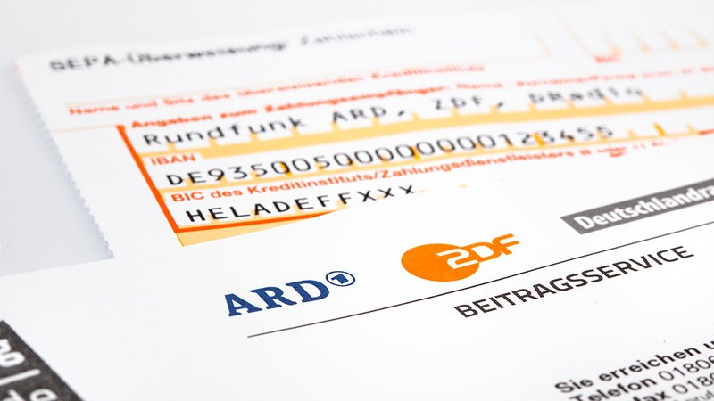Ein Überweisungsschein für den Rundfunkbeitrag