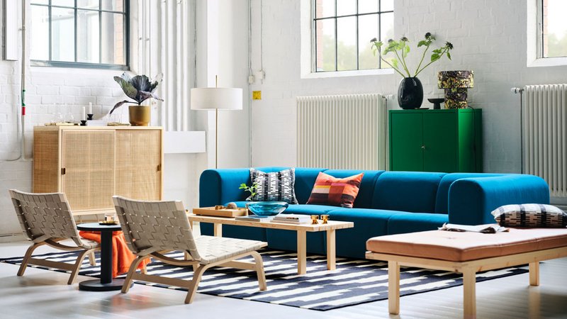 Ikea Trend bunt, Stockholm-Kollektion im Wohnzimmer