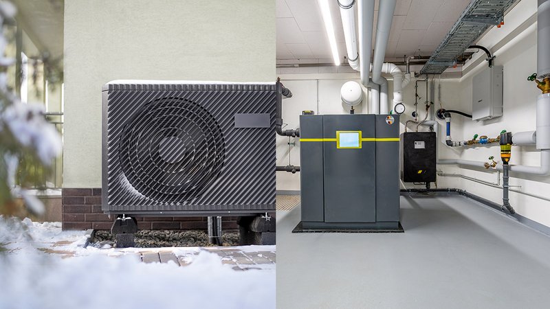 Wärmepumpe innen oder außen