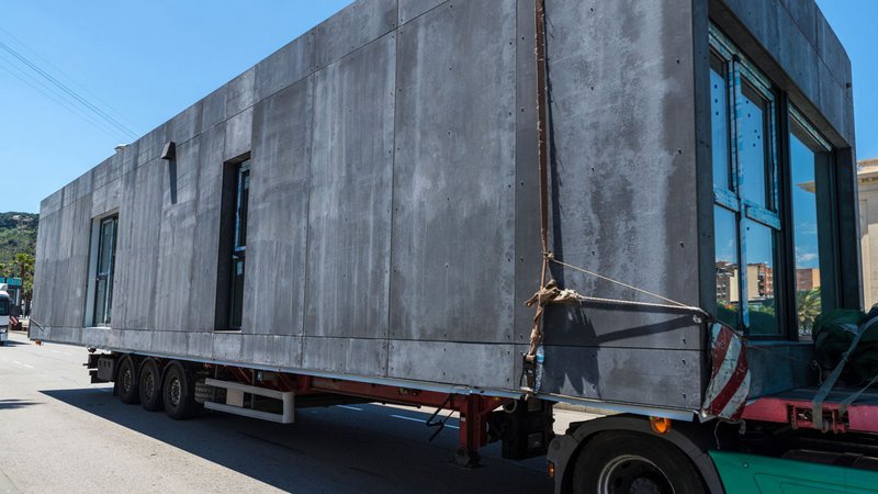 Alternativen Hausbau, Hausmodul auf LKW