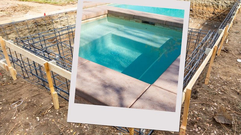 Pool genehmigungspflichtig, Pool im Bau