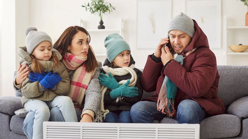 Mietminderung Überblick, Familie friert in der Wohnung, weil die Heizung nicht funktioniert