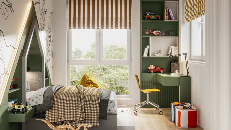 Schulstart Tipps Einrichtung Kinderzimmer, ein Kinderzimmer unter anderem mit Schreibtisch